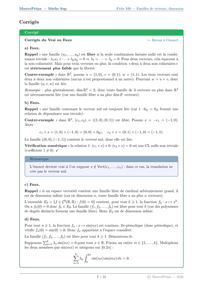 Les Masterfiches Exercices de l'élite (Maths Sup : MPSI / PCSI / L1)